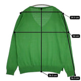 green label relaxing UNITED ARROWS Vネック コットンアクリルニット セーター ニット グリーン レディース グリーンレーベルリラクシング【中古】6-0128M∞