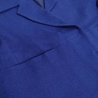 saqui blue spring jacket 定価65000円 サイズ38 スナップボタン テーラードジャケット ブルー レディース サキ【中古】5-1001M♪