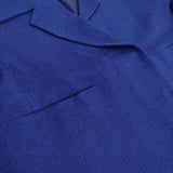saqui blue spring jacket 定価65000円 サイズ38 スナップボタン テーラードジャケット ブルー レディース サキ【中古】5-1001M♪