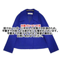 saqui blue spring jacket 定価65000円 サイズ38 スナップボタン テーラードジャケット ブルー レディース サキ【中古】5-1001M♪