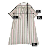 BUNON ストライプ サイズF ドロップショルダー バックリボン ワンピース マルチカラー レディース ブノン【中古】6-0324S♪