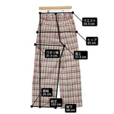 Harriss FP201-51005 チェックスラックス ストレート ワンタック パンツ ピンク ベージュ グリーン レディース ハリス【中古】6-0330M∞