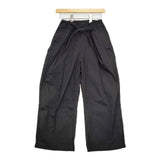 Harriss カラーデニムタックリボンワイドパンツ 製品染め パンツ ブラック レディース ハリス【中古】5-1221G∞