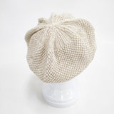 CA4LA ニットベレー リネン 帽子 ニットキャップ アイボリー レディース カシラ【中古】6-0216M◎