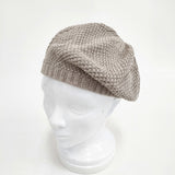 CA4LA ニットベレー リネン 帽子 ニットキャップ グレージュ レディース カシラ【中古】6-0216M◎