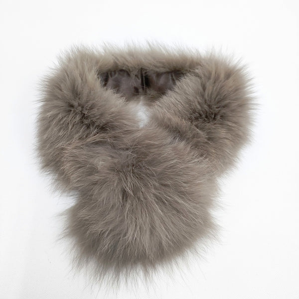 adam et Rope ファー ティペット マフラー グレージュ レディース アダムエロペ【中古】5-1112T◎