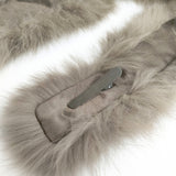 adam et Rope ファー ティペット マフラー グレージュ レディース アダムエロペ【中古】5-1112T◎