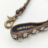 HYSTERIC GLAMOUR/BALTAZAR スタッズ ウォレットコード レザー 革 ウォレットチェーン ブラウン ブラック メンズ ヒステリックグラマー/バルタザール【中古】5-1130G∞