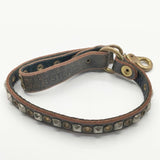 HYSTERIC GLAMOUR/BALTAZAR スタッズ ウォレットコード レザー 革 ウォレットチェーン ブラウン ブラック メンズ ヒステリックグラマー/バルタザール【中古】5-1130G∞