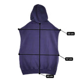 JOURNAL STANDARD LUXE DECEMBER フーディー 定価20900円 ダメージ加工 ノースリーブ パーカー 24AW ネイビー レディース ジャーナルスタンダード ラックス【中古】6-0107M∞