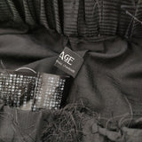 JOURNAL STANDARD L'essage 未使用品 フリンジJQイージーパンツ 定価24200円 24SS ブラック レディース ジャーナルスタンダードレサージュ【中古】6-0324G♪