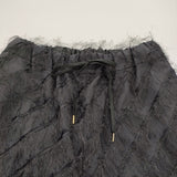 JOURNAL STANDARD L'essage 未使用品 フリンジJQイージーパンツ 定価24200円 24SS ブラック レディース ジャーナルスタンダードレサージュ【中古】6-0324G♪