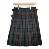 O'NEIL OF DUBLIN キルト プリーツ チェック キルトピン付き スカート グリーン ブラウン レディース オニールオブダブリン【中古】5-1120T∞