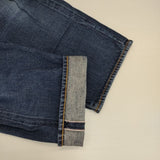 DEEP BLUE ボーイフレンドアンクル丈パンツ 定価19800円 73388 クロップド デニムパンツ ブルー レディース ディープブルー【中古】6-0330M∞