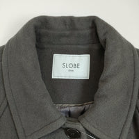 SLOBE IENA ウールモッサステンカラーコート サイズ38 コート チャコールグレー レディース スローブイエナ【中古】5-1007A◆