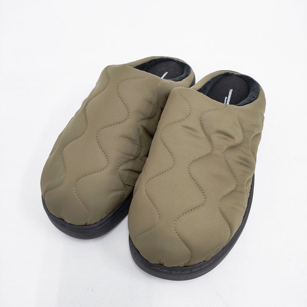 BEAUTIFUL SHOES QUILTING SANDALS(WAVE STITCH) 24cm キルティングサンダル サンダル カーキ レディース ビューティフルシューズ【中古】5-1021T◎