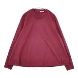 susuri 16-549 ミィブラウス コットン バックボタン 長袖シャツ ワインレッド系 レディース ススリ【中古】5-1221M∞