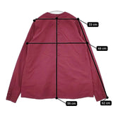 susuri 16-549 ミィブラウス コットン バックボタン 長袖シャツ ワインレッド系 レディース ススリ【中古】5-1221M∞