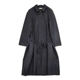 susuri ドロシーシャツコート 15-001 ベルト付き コットン サイズS コート ブラック系 レディース ススリ【中古】5-1221M∞