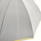 イイダ傘店 晴雨兼用 65cm オーダーメイド品 長傘 無地 傘 グレー イエロー レディース イイダ傘店【中古】5-1021G◎