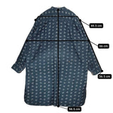 45R/45rpm ネル小紋の908オーシャンスモック（インディゴ） 定価59400円 ワンピース ネイビー レディース フォーティーファイブアールピーエム【中古】5-1120T∞