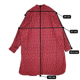 45R/45rpm ジンバネルのペイズリースタンドスモック 定価49500円 ワンピース レッド レディース フォーティーファイブアールピーエム【中古】5-1120T∞