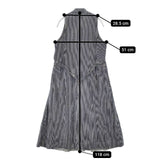 45R/45rpm 小麦デニムのベストドレス（加工） 定価66000円 ワンピース ホワイト ネイビー レディース フォーティーファイブアールピーエム【中古】6-0215M∞