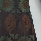 AFRICL アフリクル コットン 総柄 ベルト付き ワンピース グリーン ブラウン ブラック レディース【中古】5-1221M∞