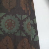 AFRICL アフリクル コットン 総柄 ベルト付き ワンピース グリーン ブラウン ブラック レディース【中古】5-1221M∞