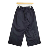 Chiclin ウール クロップドワイドパンツ サイズ1 クロップドパンツ ネイビー レディース チクリン【中古】5-1108T♪