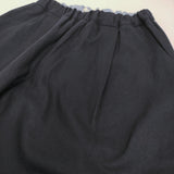 Chiclin ウール クロップドワイドパンツ サイズ1 クロップドパンツ ネイビー レディース チクリン【中古】5-1108T♪