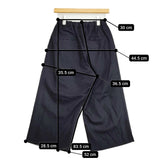 Chiclin ウール クロップドワイドパンツ サイズ1 クロップドパンツ ネイビー レディース チクリン【中古】5-1108T♪