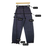 COMPTOIR DES COTONNIERS バルーン テーパード ジーンズ デニムパンツ ネイビー レディース コントワーデコトニエ【中古】6-0128G∞