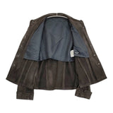 MARGARET HOWELL 牛革 スウェード MH-308461 イギリス製 シャツ ジャケット ブラウン レディース マーガレットハウエル【中古】5-1108T♪