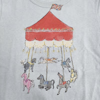 R&D.M.Co- MERRY-GO-ROUND T-SHIRT メリーゴーランド Tシャツ L 定18700円 6878 ライトブルー レディース オールドマンズテーラー【中古】5-1001S♪