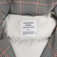 GRANDMA MAMA DAUGHTER カドマルエリロングダウンコート チェック GD2330361 サイズ1 ダウンコート ブラック レッド レディース グランマママドーター【中古】5-1007A◆