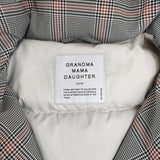 GRANDMA MAMA DAUGHTER カドマルエリロングダウンコート チェック GD2330361 サイズ1 ダウンコート ブラック レッド レディース グランマママドーター【中古】5-1007A◆