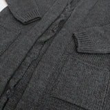 evam eva E133K111 ロング ウールコットンモヘアニット カーディガン チャコールグレー レディース エヴァムエヴァ【中古】5-1108T♪