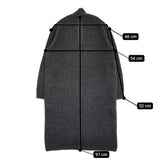 evam eva E133K111 ロング ウールコットンモヘアニット カーディガン チャコールグレー レディース エヴァムエヴァ【中古】5-1108T♪