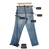 45R/45rpm 再び6.5クロスビー5（淡） 29 定価46200円 ジーンズ デニムパンツ ライトブルー レディース フォーティーファイブアールピーエム【中古】6-0107G∞