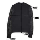 TOMORROWLAND 袖レース リブニット S カットソー ブラック レディース トゥモローランド【中古】5-1215M∞