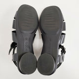 ecco スカルプテッド アルバ 25 フラットサンダル 37 定価27500円 サンダル 25SS ブラック レディース エコー【中古】5-1001S♪