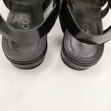 ecco スカルプテッド アルバ 25 フラットサンダル 37 定価27500円 サンダル 25SS ブラック レディース エコー【中古】5-1001S♪