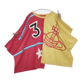 Vivienne Westwood Red Label リメイク ORB ドローストリングトップス 半袖Ｔシャツ カットソー レッド イエロー レディース ヴィヴィアンウエストウッドレッドレーベル【中古】6-0502S∞