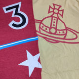 Vivienne Westwood Red Label リメイク ORB ドローストリングトップス 半袖Ｔシャツ カットソー レッド イエロー レディース ヴィヴィアンウエストウッドレッドレーベル【中古】6-0502S∞