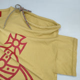 Vivienne Westwood Red Label リメイク ORB ドローストリングトップス 半袖Ｔシャツ カットソー レッド イエロー レディース ヴィヴィアンウエストウッドレッドレーベル【中古】6-0502S∞
