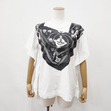 Vivienne Westwood Red Label ORB バンダナプリント スクエア 16-12-3210198 サイズ00 半袖Ｔシャツ カットソー ホワイト レディース ヴィヴィアンウエストウッドレッドレーベル【中古】6-0525S◎