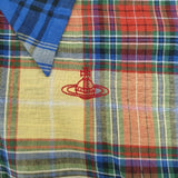 Vivienne Westwood Red Label ORB タータンチェック ブロッキング シャツ チュニック イエロー ブルー レディース ヴィヴィアンウエストウッドレッドレーベル【中古】6-0502S∞