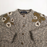 mina perhonen jardin ベビーアルパカ 定価56000円 va8115 サイズ38 カーディガン ベージュ レディース ミナペルホネン【中古】5-1108T♪