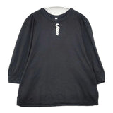 mina perhonen tarn シルク コットン ys8421 Ｔシャツ カットソー ブラック レディース ミナペルホネン【中古】6-0502S∞